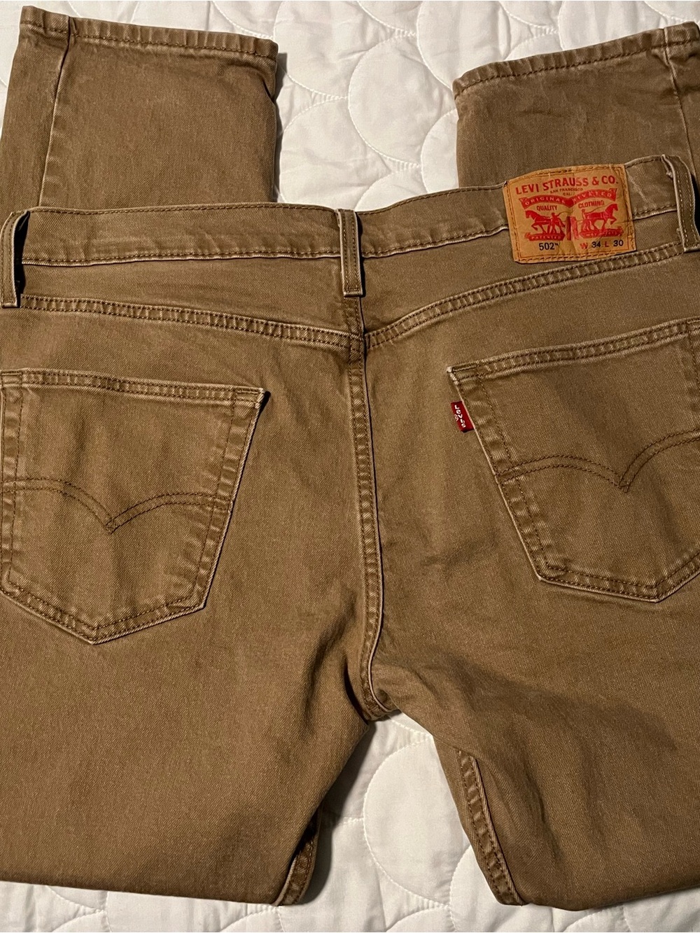 Levi's Men's Slim Straight 502 Jeans in Brown Tan